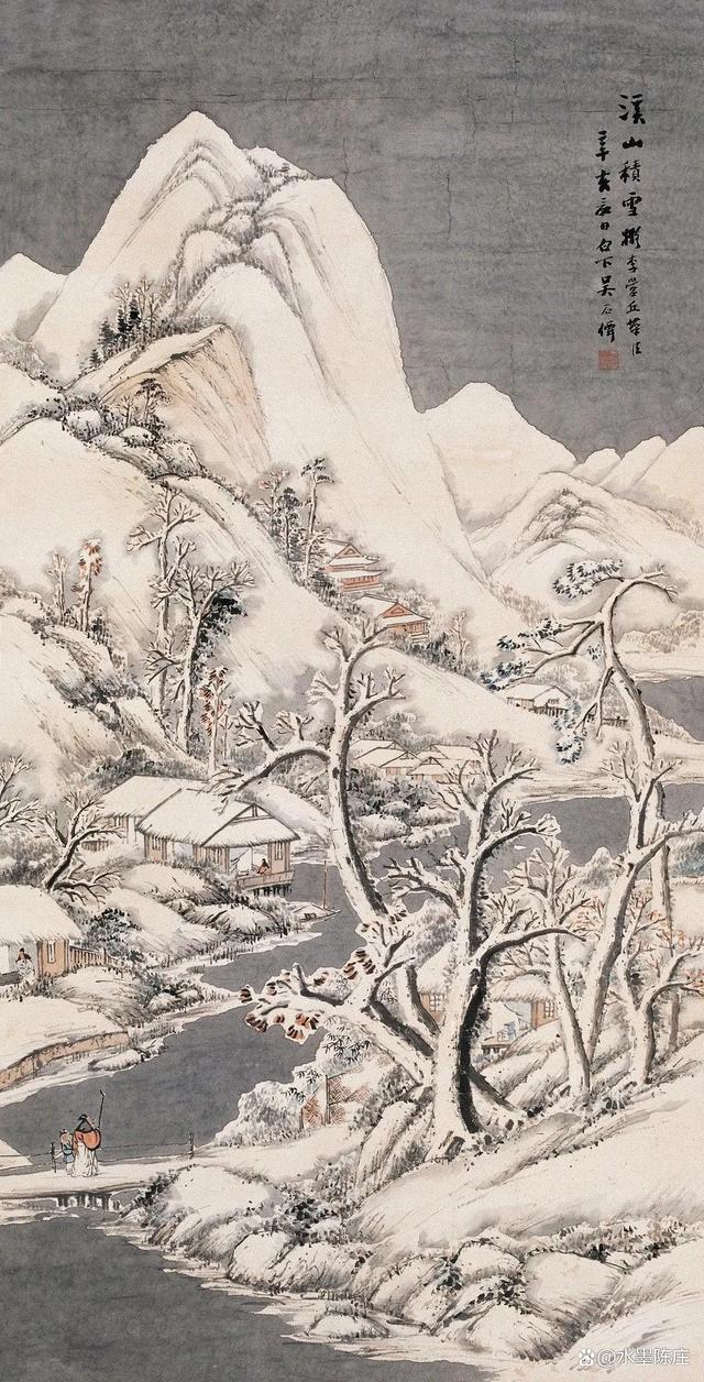经典!一组近现代中国画大家们的雪景山水画