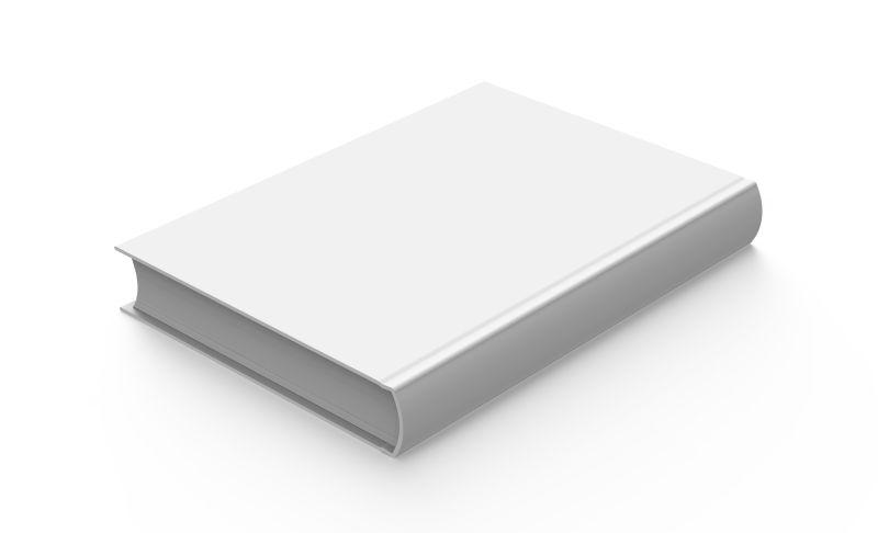 白色背景下两本空白书籍