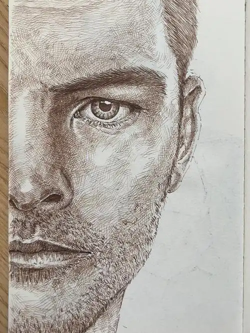 先画一半喘口气一会儿继续#画画#想画就画#我的日常#钢笔画#手绘#寻找