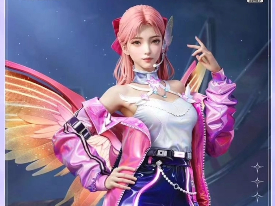 和平精英电糖天使,6套角色皮肤,都好看