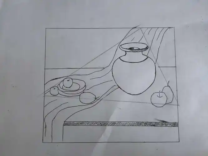 写美篇     今天的作业,画一幅三角形构图的绘画作品