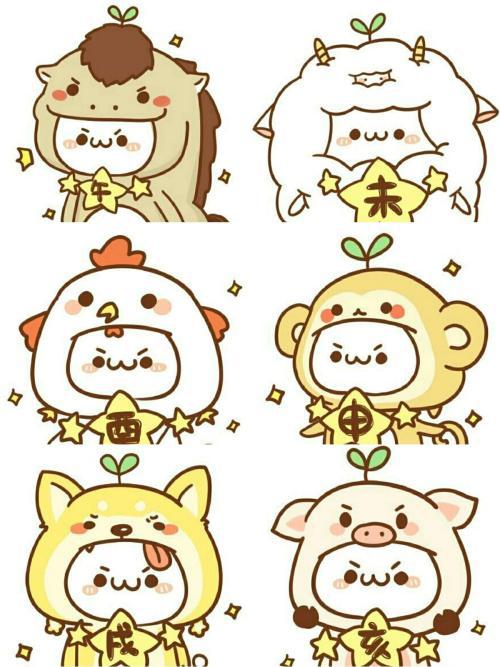 12生肖团子简笔画 简笔画图片大全-蒲城教育文学网