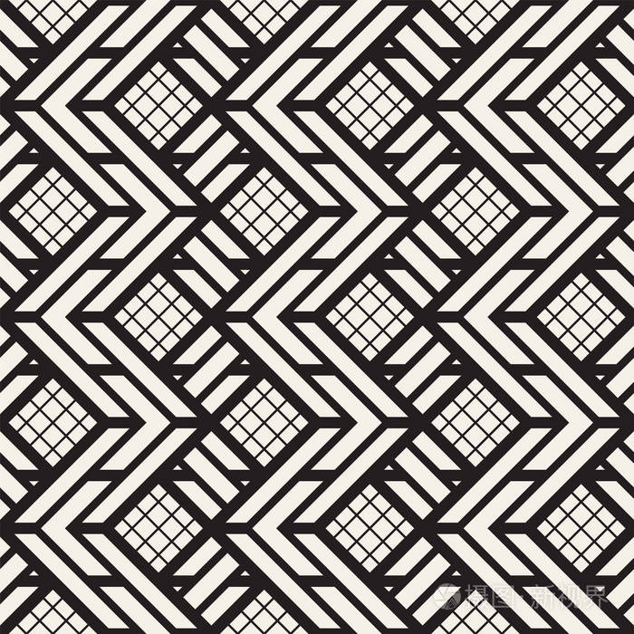 矢量无缝时尚花纹.现代时尚的重复纹理.重复几何格