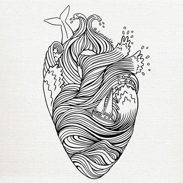 针管笔插画by/maartje#黑白插画