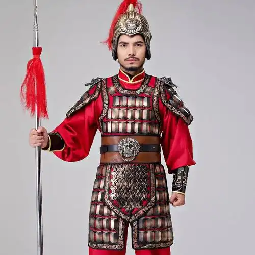 影视古装将军盔甲士兵铠甲武士战袍将军元帅服剧组服装道具演出服