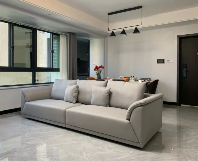 芝华仕沙发怎么样 沙发不靠墙也很板正,因为横厅所._什么值得买