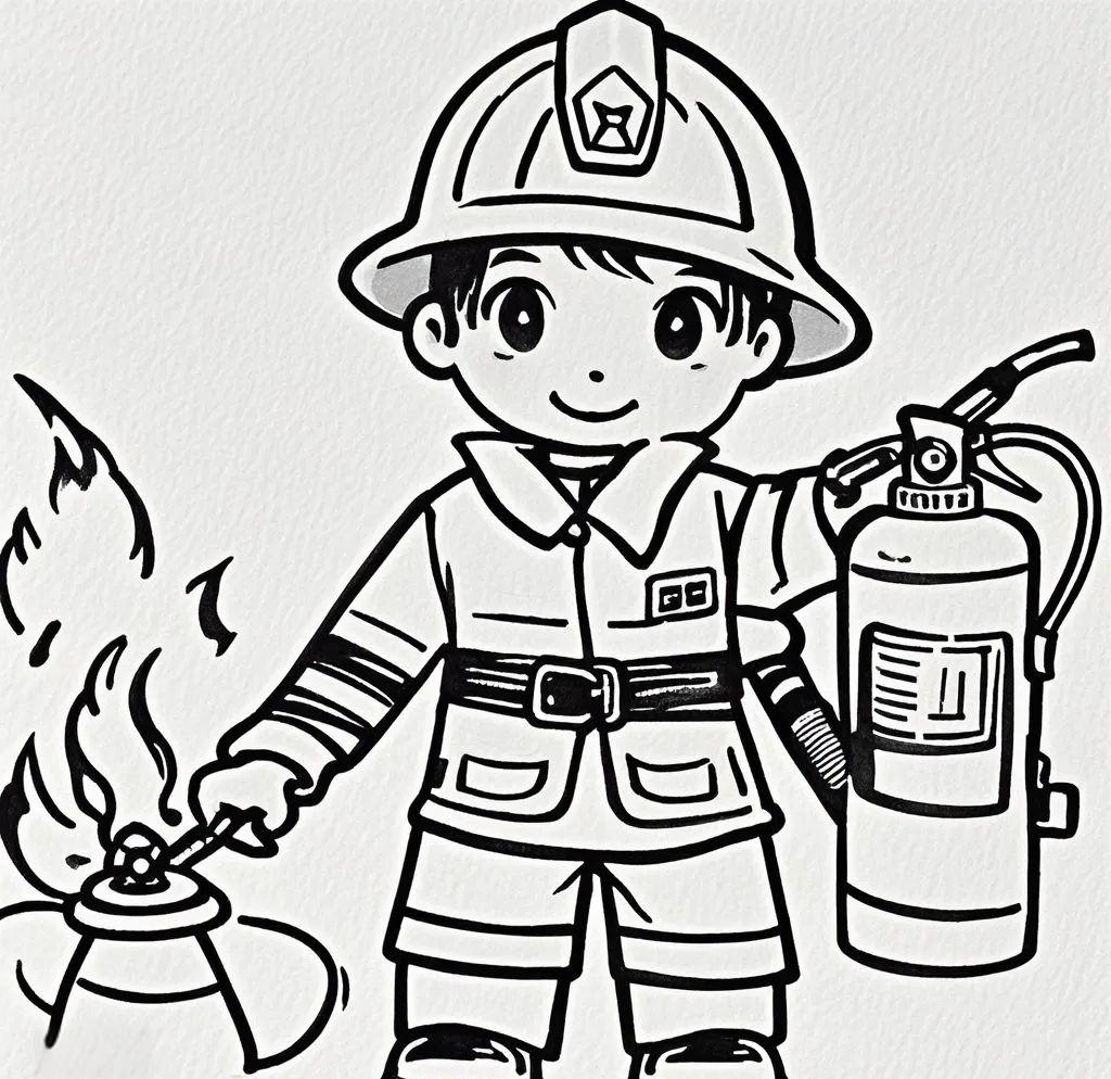 消防主题绘画创作指南:防范火灾与简笔画素材的完美结合