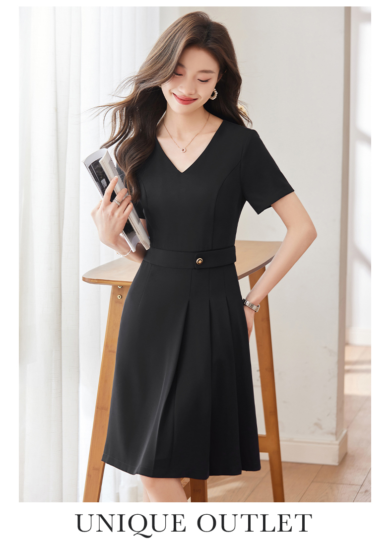 吊带连衣裙女夏季正式场合气质通勤职业女装收腰显瘦中长裙子 - 17网