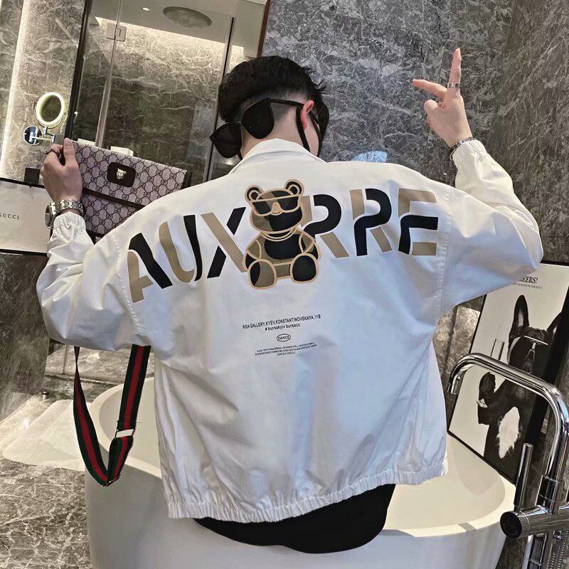 男士外套网红潮牌ins痞帅宽松百搭防风夹克韩版潮流社会人上衣服