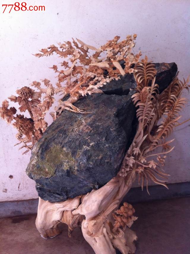 崖柏根抱石四君子