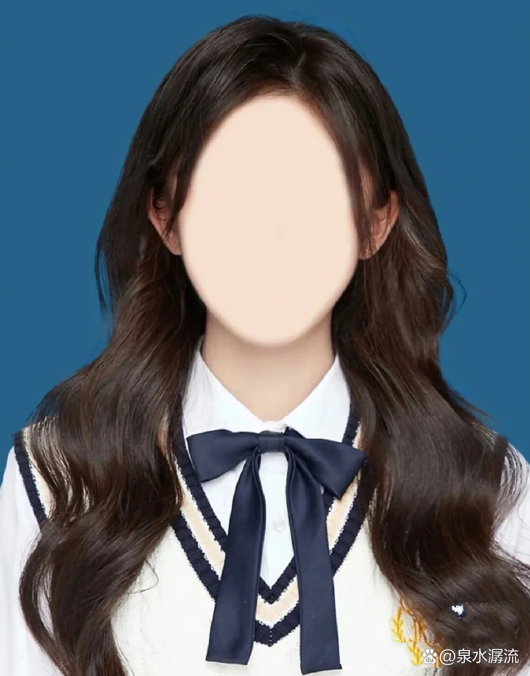 蓝底证件照模板来了～ 海马体证件照 用自己原来证件照和对应模板角度