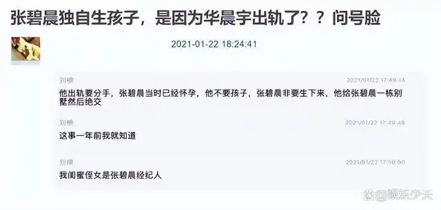 有种"谋算"叫张碧晨和华晨宇,孩子4岁了,才明白下的这盘大棋