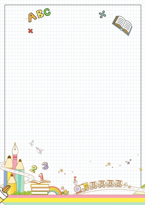 【word模板】简洁卡通风格信纸背景word模板_word文档在线阅读与下载_