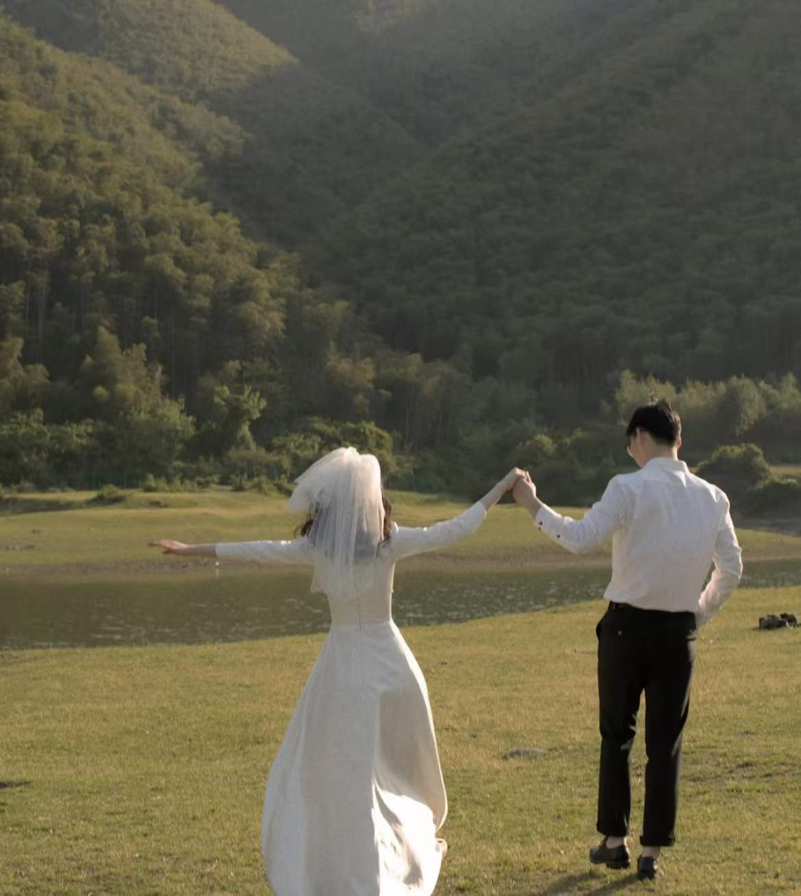 浪漫婚纱背景图片大全,唯美浪漫婚纱背影图片