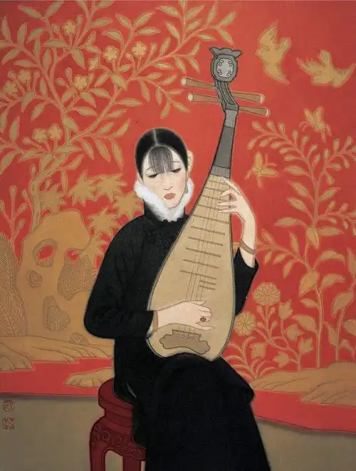 顾生岳 工笔人物画 浙派人物画代表人物之一