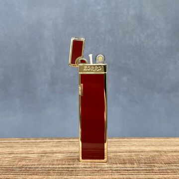 佐罗zorro纤薄长条煤油打火机小巧砂轮男士窄版高端纯铜725送男友