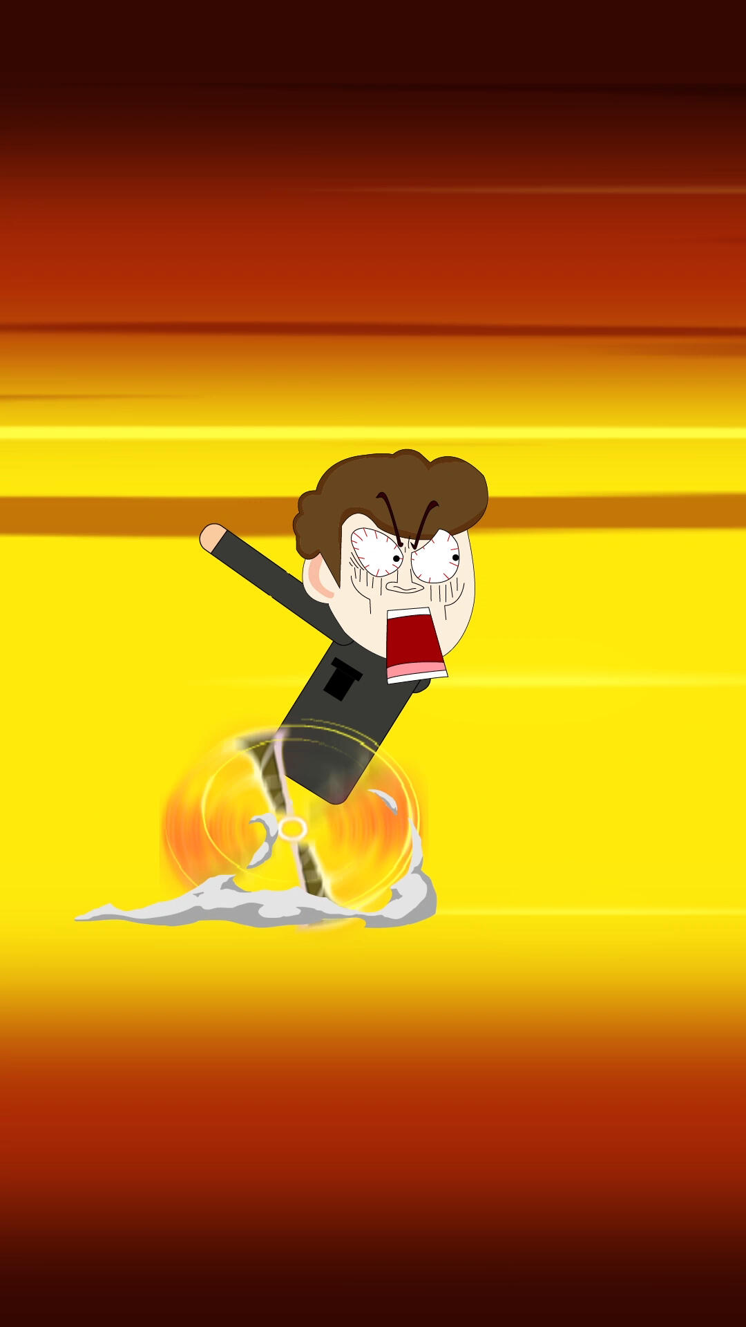 搞笑动画叔叔为了赢得比赛是不择手段啊