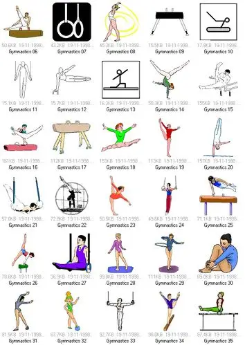 体育项目: 体操运动矢量素材