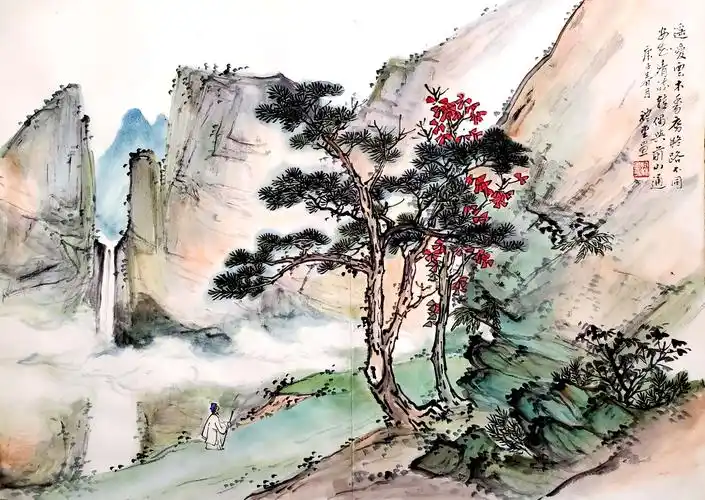 梁基永书画欣赏之《王维诗意图册》