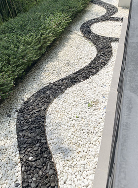 40斤白色庭院景观铺路造景鹅卵石