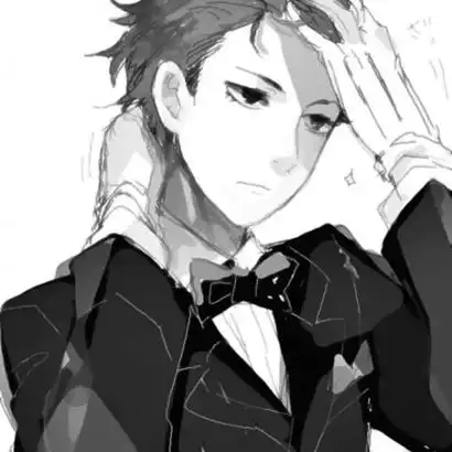 动漫男头黑白伤感(18张)_男生头像_小脸头像网