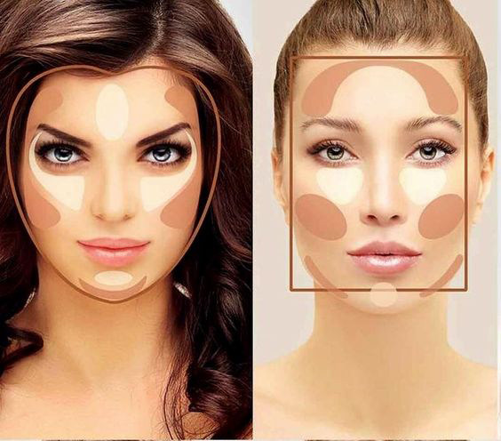 最后再分脸型说说修容的技巧