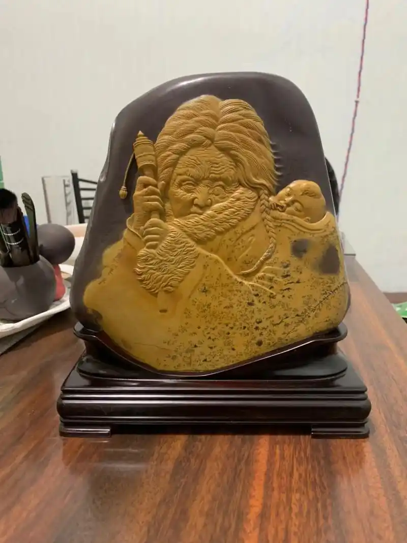 手工雕刻工艺品 苴却石 - 抖音