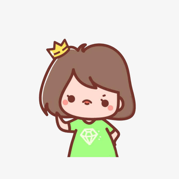 嘟嘴不高兴的女孩