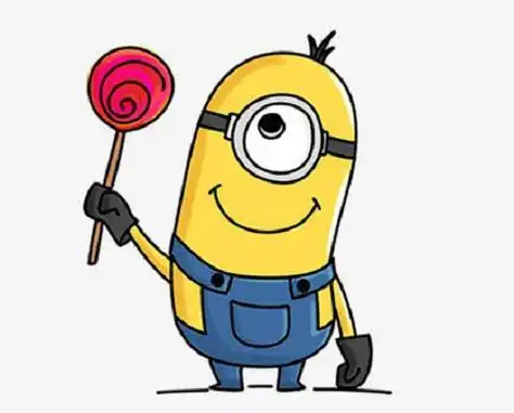 小黄人简笔画彩色超萌小黄人简笔画步骤图