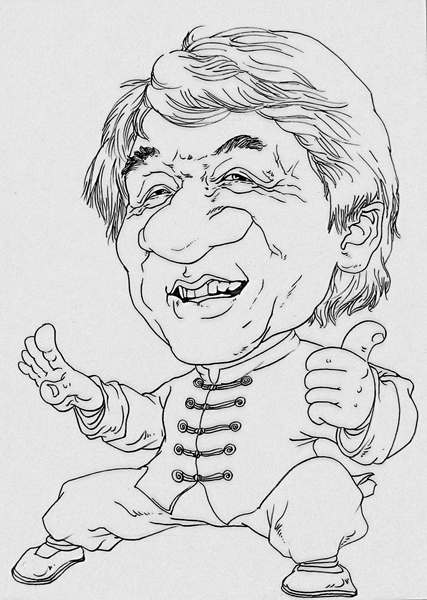 成龙漫画线稿|肖像漫画|动漫|火麒麟动漫 - 原创设计作品 - 站酷