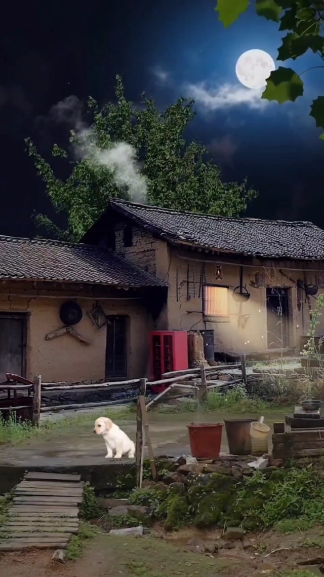 农村里的夜晚宁静,又让人放松