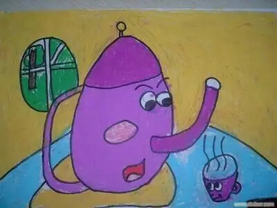 武汉路小学"点趣"三年级美术空中课堂《绿色和紫色的画》