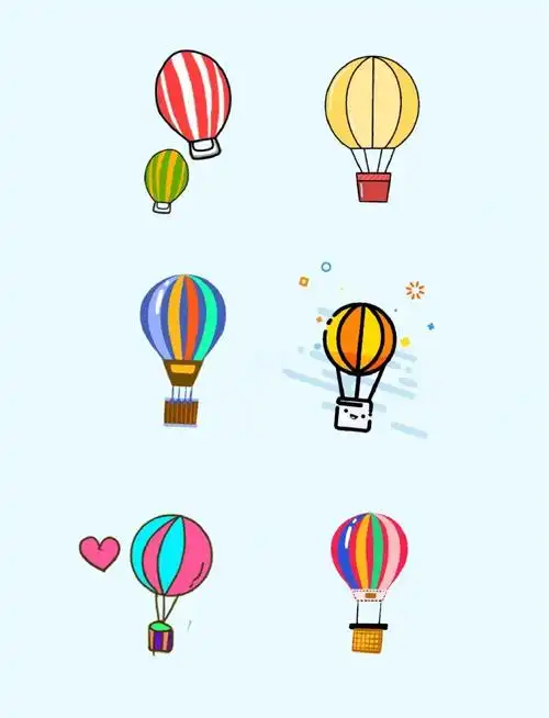 大家好,今天给大家带来一些超可爱的卡通热气球素材,简单又有趣,径栽
