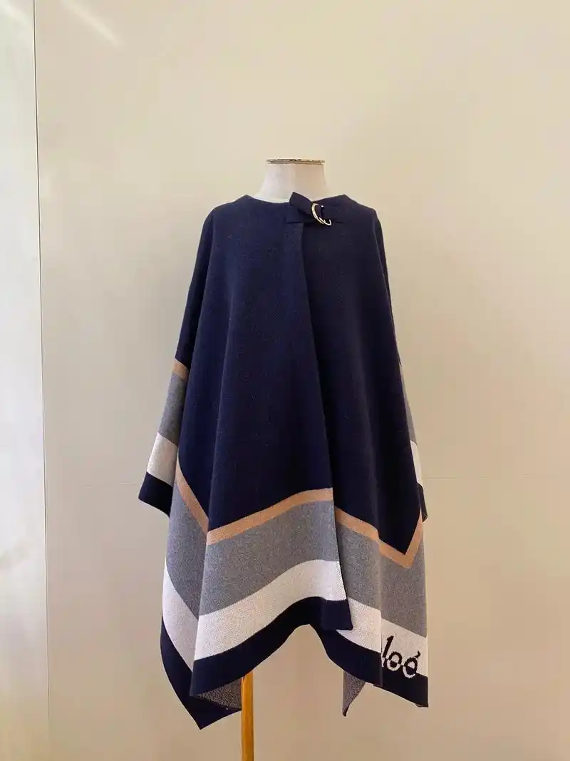 7815chloé经典针织斗篷披肩,大家 - 抖音