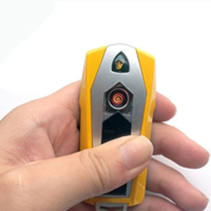 跑车点烟器兰博基尼新品车模491车钥匙充电打火机usb打火机黑色