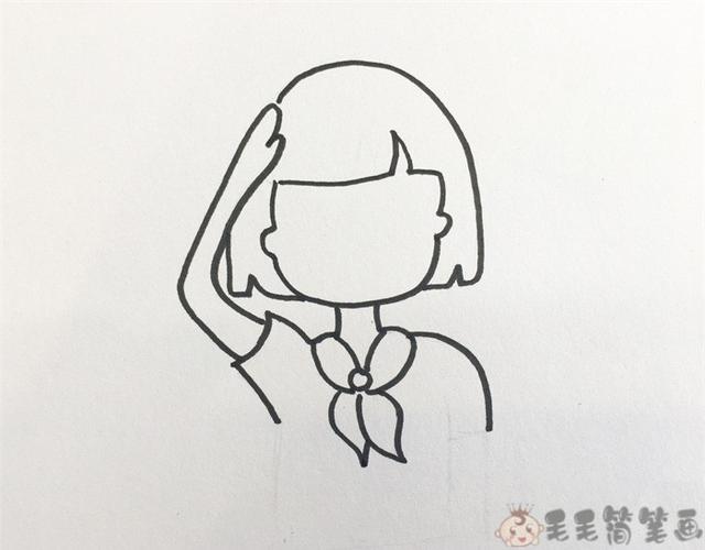 少先队员简笔画人物卡通形象