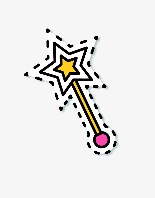 矢量魔法棒免抠素材免费下载_觅元素51yuansu.com
