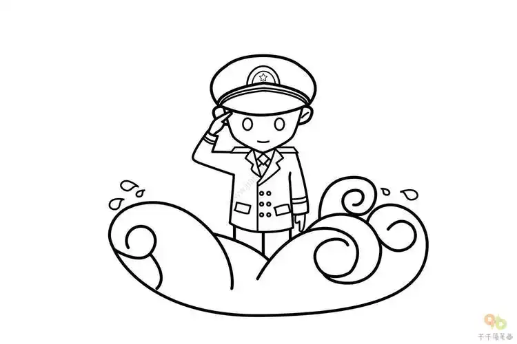 海军简笔画画法