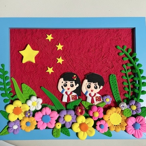 000人付款淘宝超轻粘土手工作品成品海底世界黏土浮雕画彩泥太空泥来