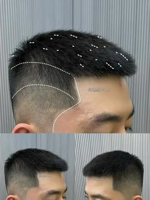 男生发型栗子头77渐变