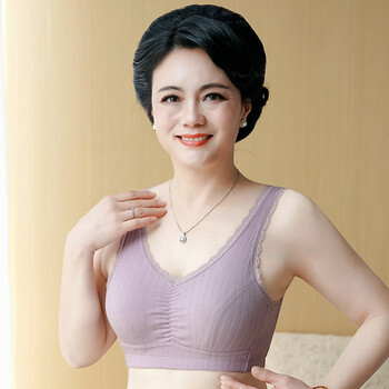 妈妈装内衣无钢圈文胸中老年人背心式胸罩中年运动收副乳聚拢上托大码