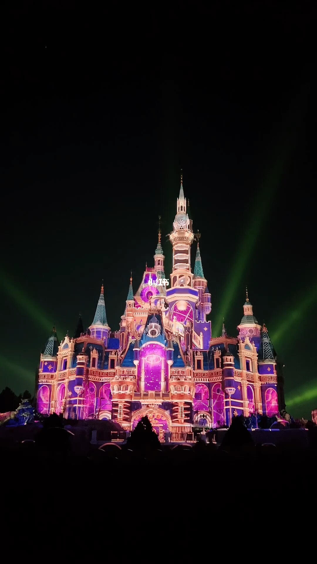 上海迪士尼城堡灯光秀5min节选