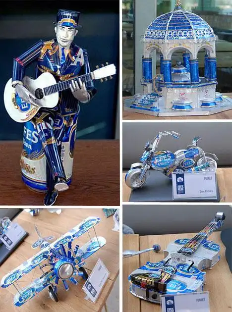 震撼的变废为宝创意作品易拉罐的超级杰作