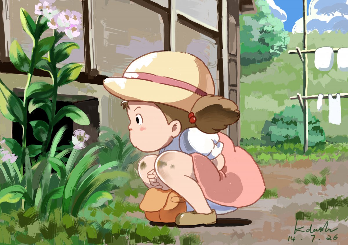 龙猫小女主4k动漫图片,4k高清动漫图片,娟娟壁纸