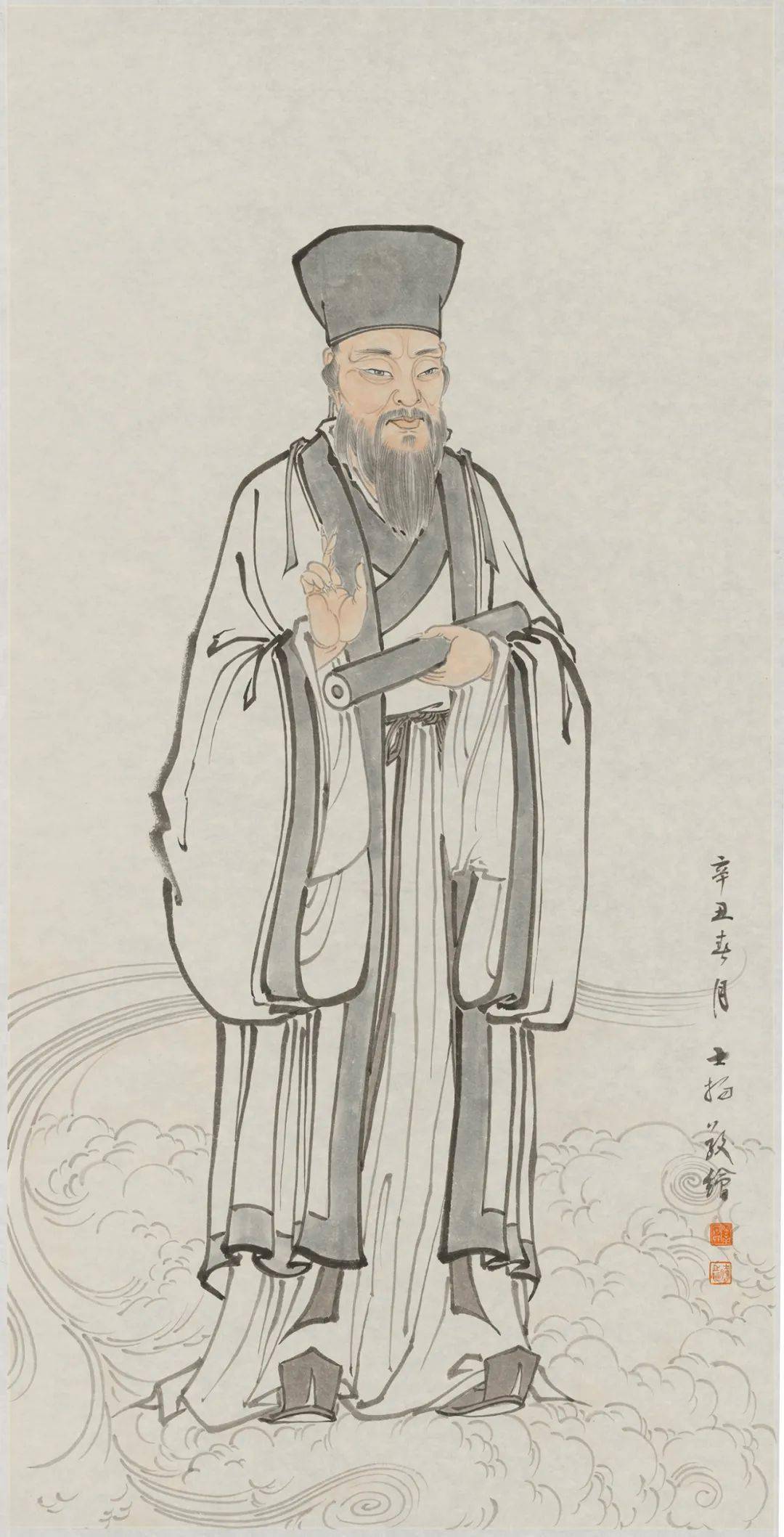 何士扬《王阳明像》何士扬《归去来兮》何士扬《心音》何士扬《张天师