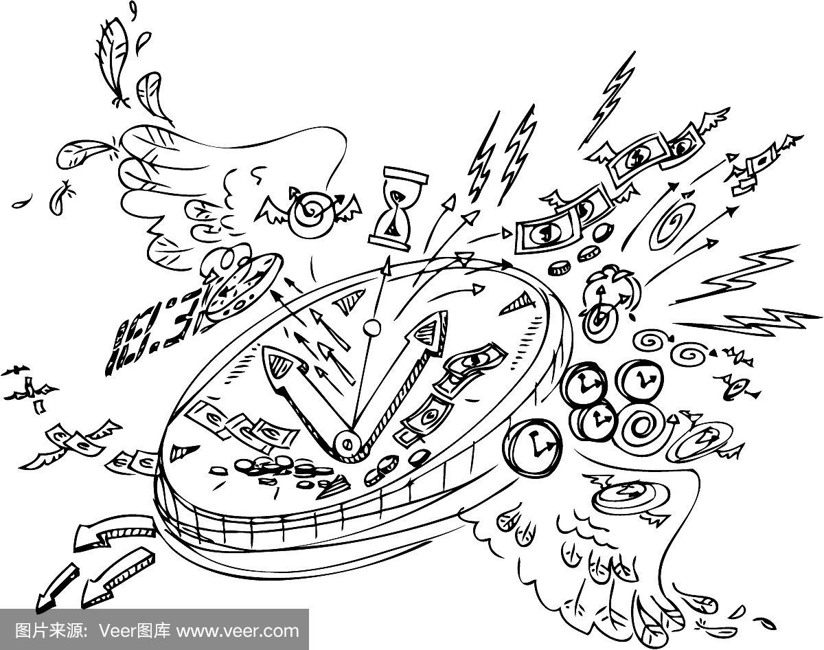 速写涂鸦:时光飞逝