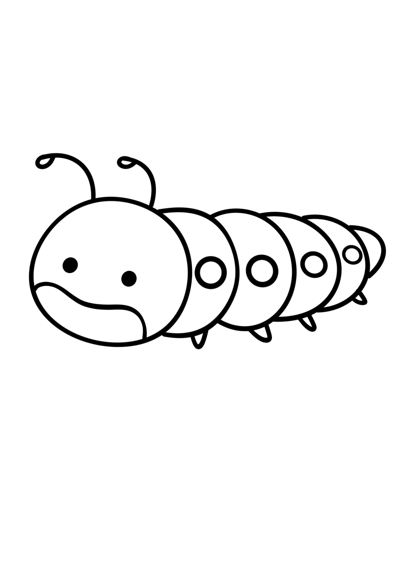 简笔画教程分享 可爱毛毛虫