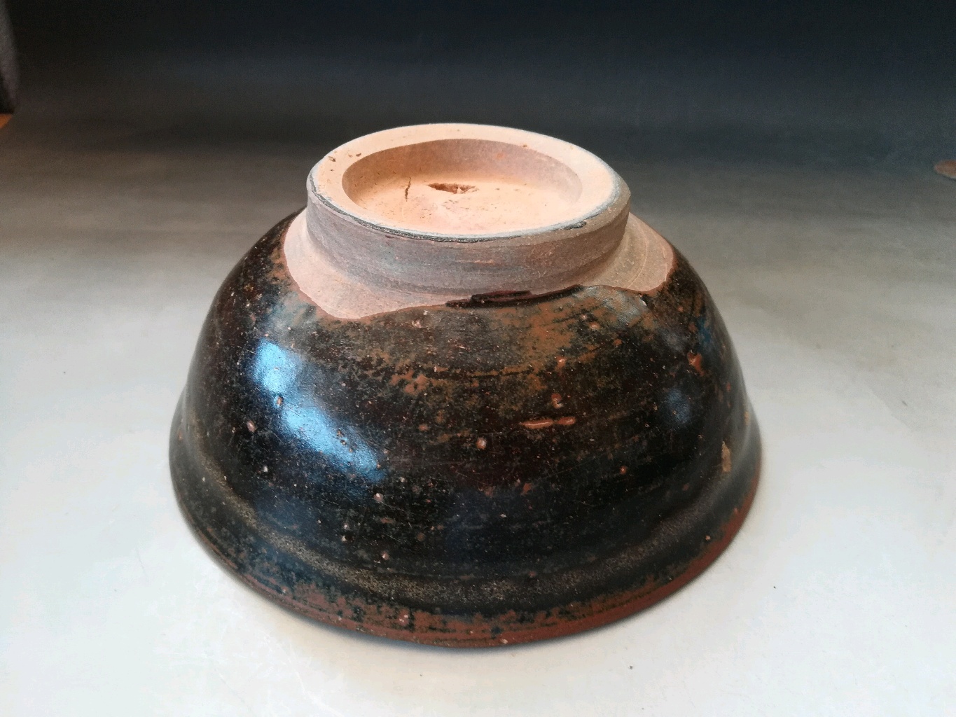 元代吉州窑窑变黑釉大碗 - 历代陶器瓷器 - 古泉社区