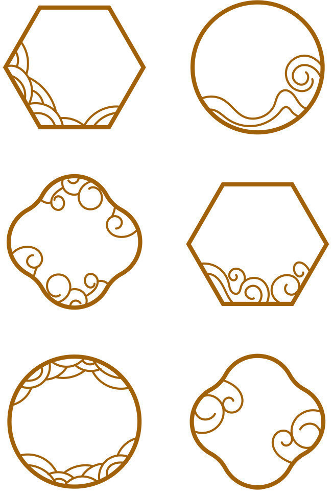 中式古典花纹矢量素材素材