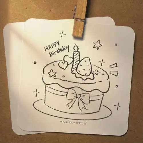 78简笔画79生日快乐79附过程